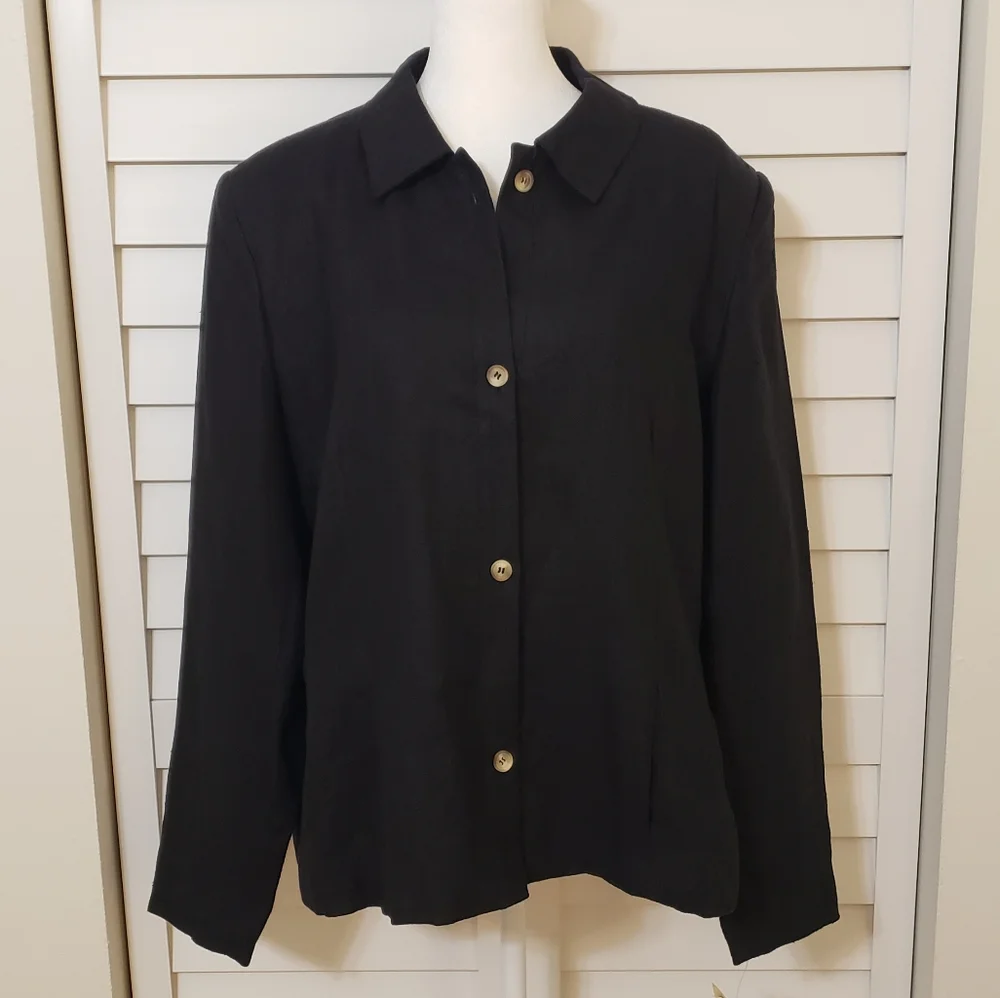 NWT Harve Benard By Benard Holtzman Women's Linen Jacket Size 16